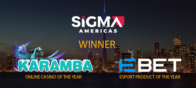 EBET Brand Karamba Wins Online Casino of the Year at the 2022 SiGMA Americas Awards 